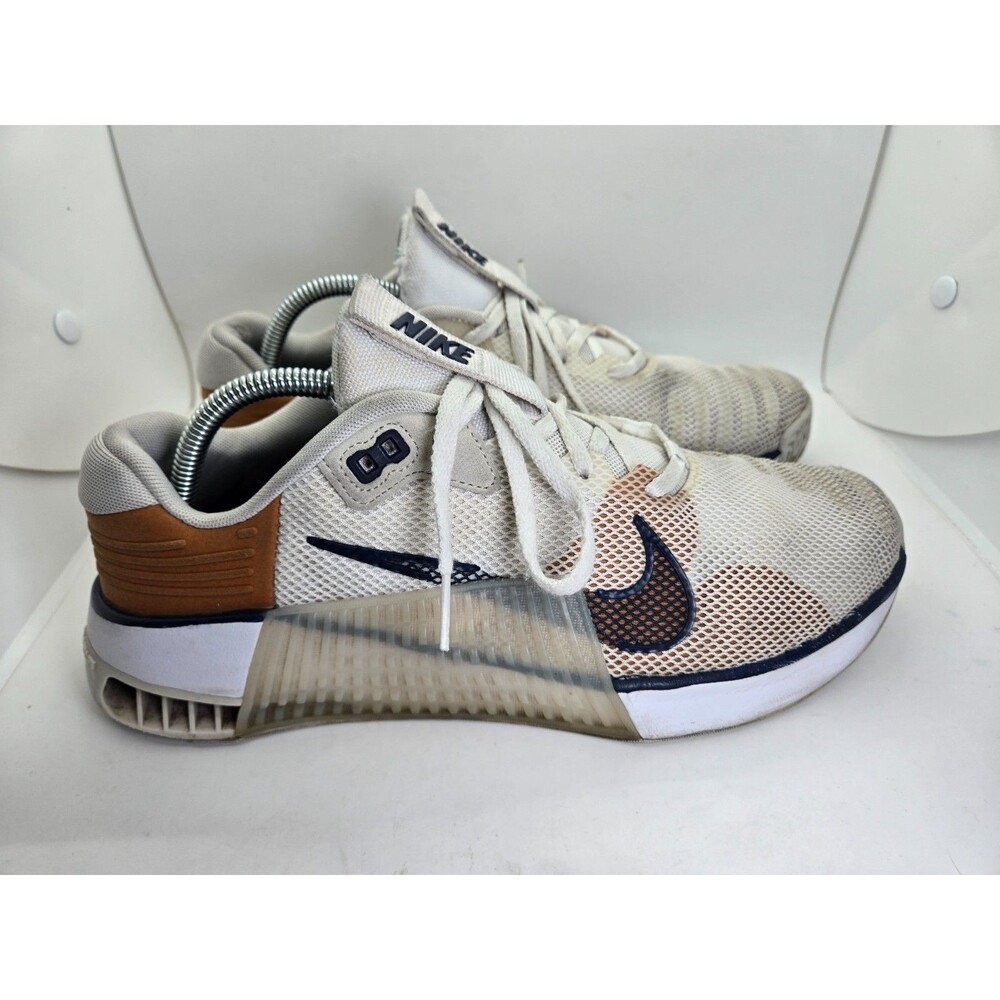 Nike Metcon 9 AMP Shoes Mens 10 White Light Bone CrossFit Weightlifting Sneakers
